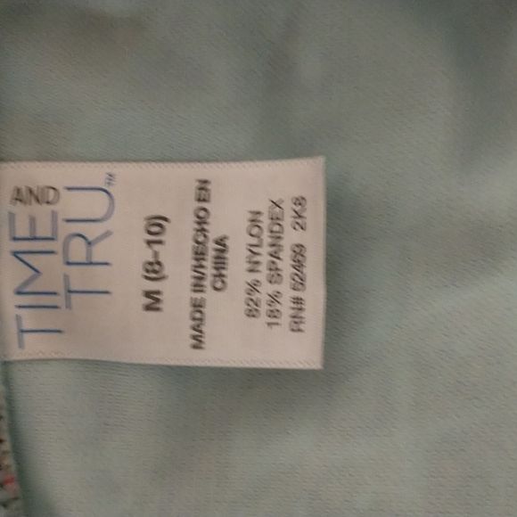 🌠HP🌠NWT Time and Tru Print Tankini w/Mid-rise Side Tie Bottom - Picture 9 of 10